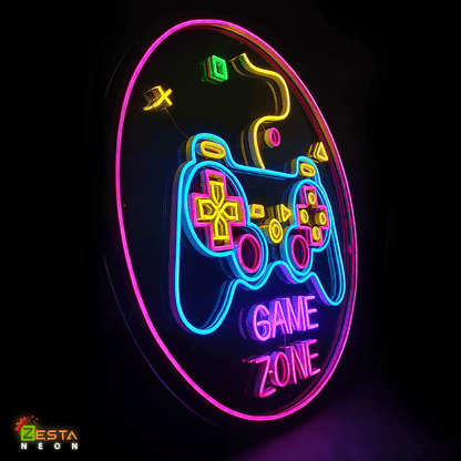 Zesta Neon, Game Zone led neon sign, Game Neon Sign Art, game neon lights 