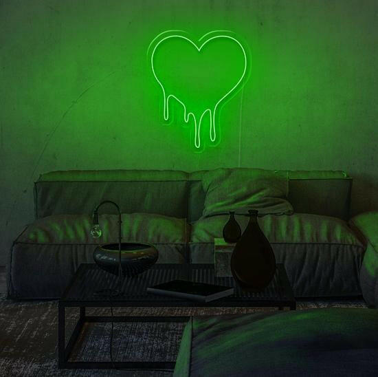 Dripping heart - LED Neon Art.