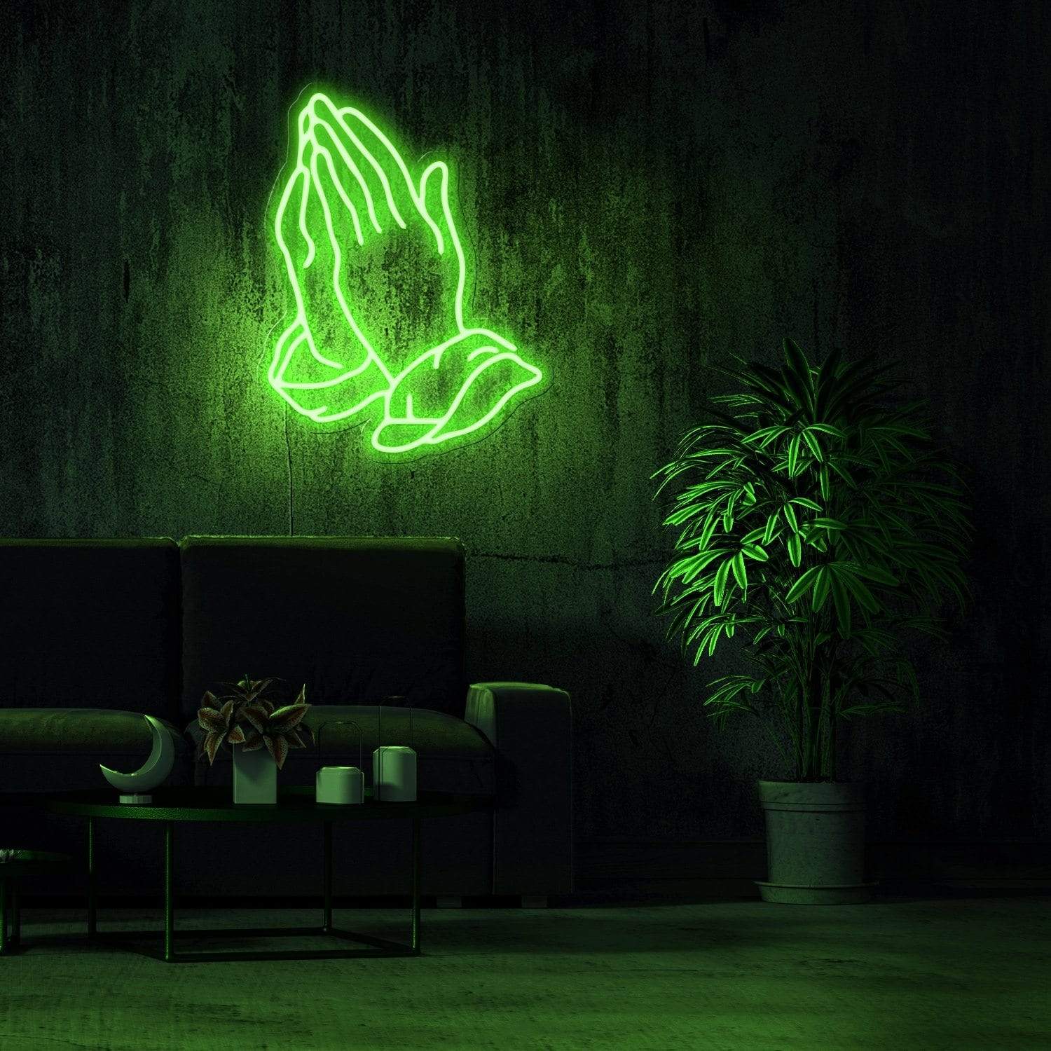 Praying Hand led neon art , zesta neon, custom neon sign, Praying Hand Neon Sign