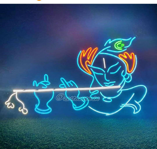 krishna glow sign board 