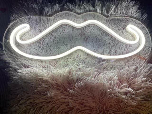 Moustache Custom neon led sign.
