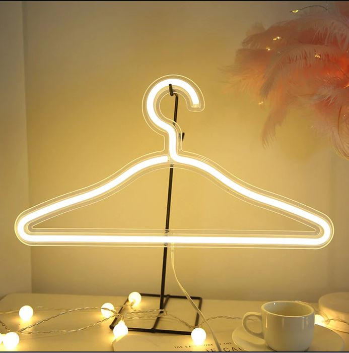 LED Neon Light Clothes Hanger