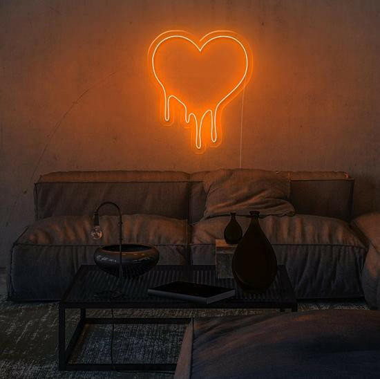 Dripping heart - LED Neon Art.