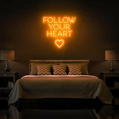 Follow Your Heart LED Neon Quotes.