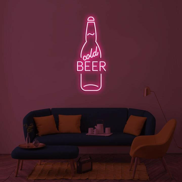 Cold Beer LED Neon Art.