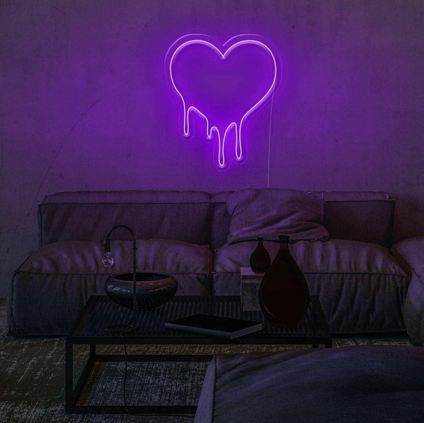 Dripping heart - LED Neon Art.