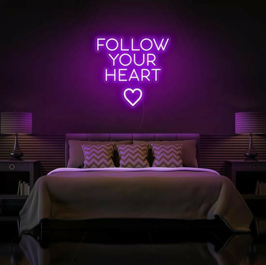 Follow Your Heart LED Neon Quotes.