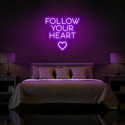 Follow Your Heart LED Neon Quotes.