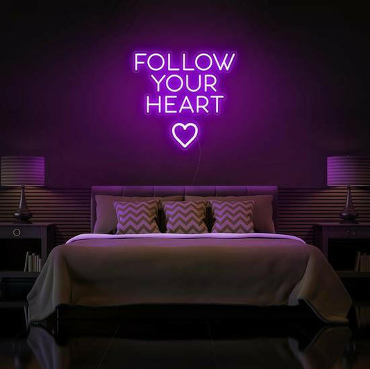 Follow Your Heart LED Neon Quotes.