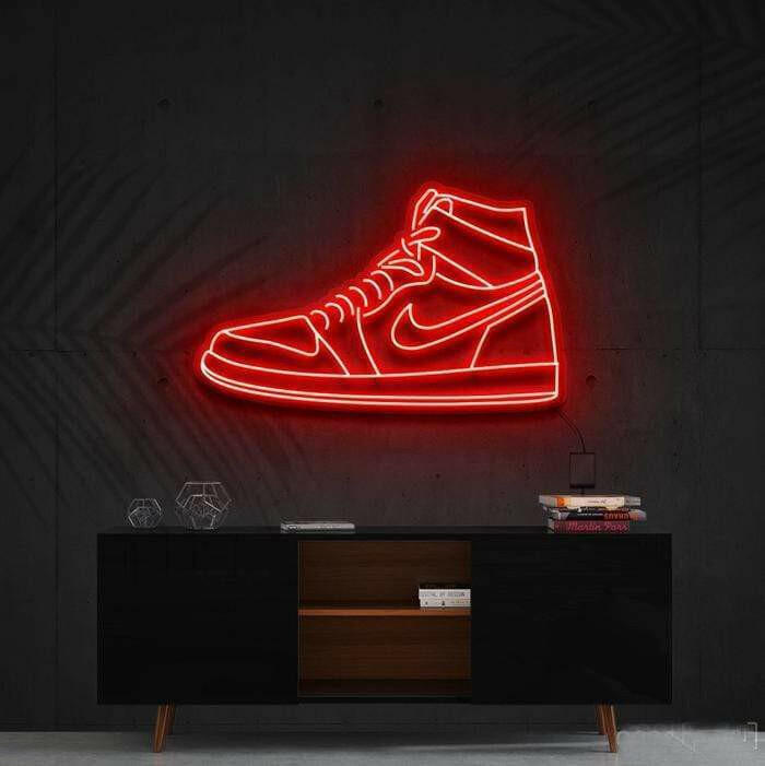 Air Jordan sign neon.
