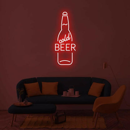 Cold Beer LED Neon Art.