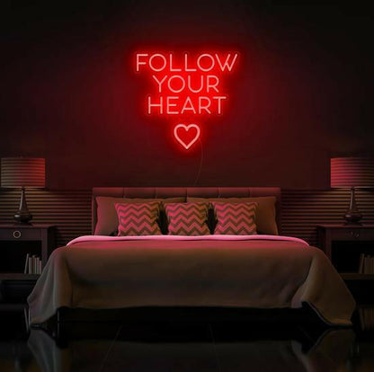 Follow Your Heart LED Neon Quotes.