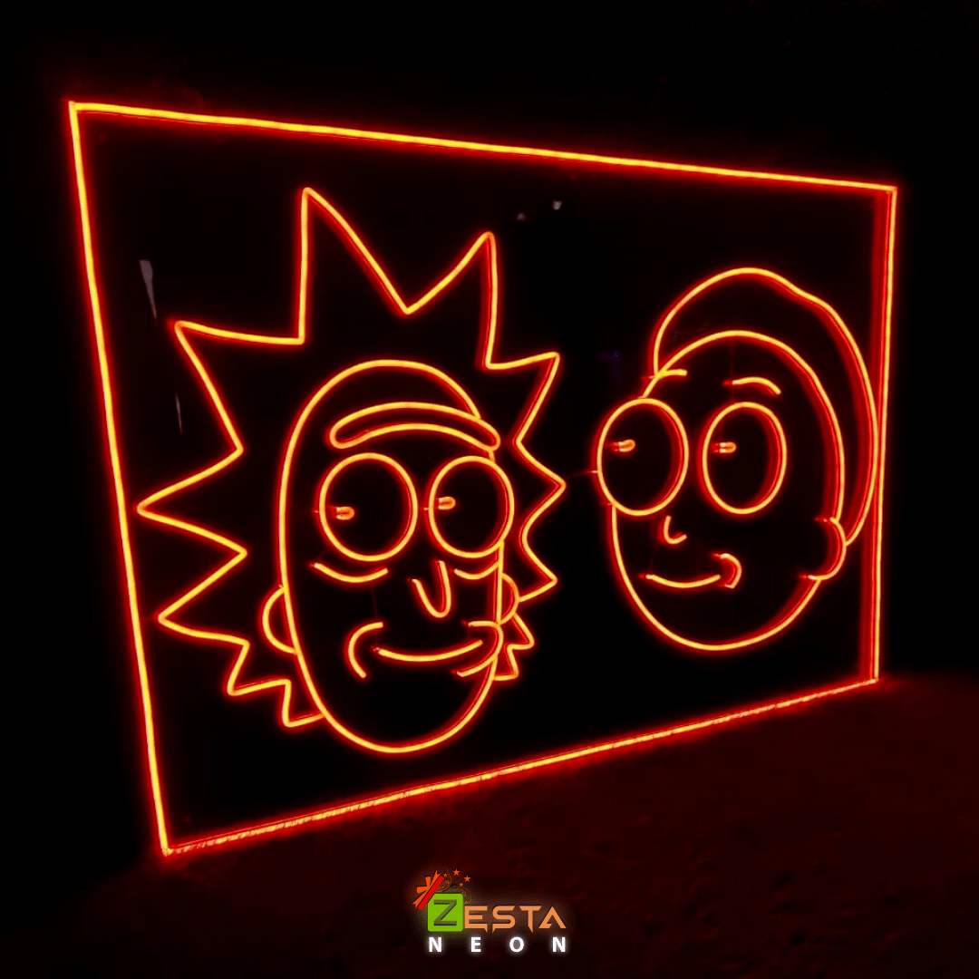 Rick and Morty Custom Neon LED Art.