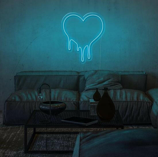 Dripping heart - LED Neon Art.