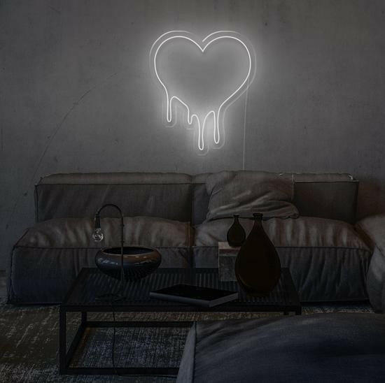 Dripping heart - LED Neon Art.