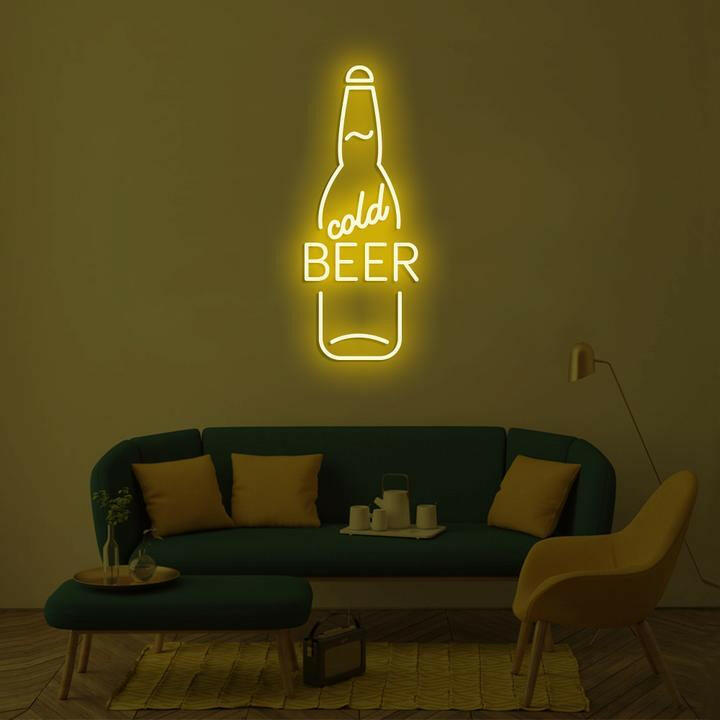 Cold Beer LED Neon Art.
