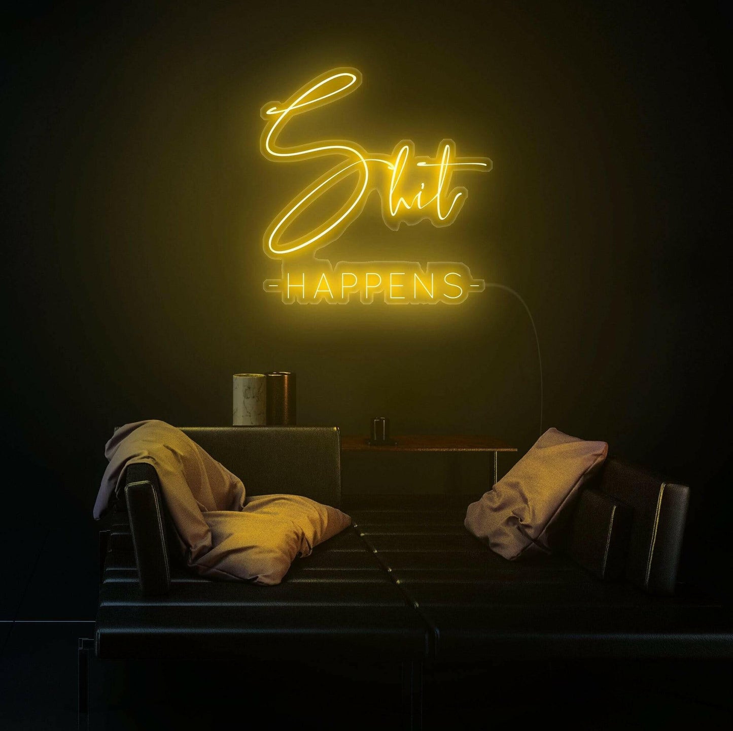 SHIT HAPPEN - LED Neon Quotes.